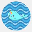 Recherche de baleine kawaii autocollants Narval