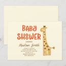 Recherche de watercolor animals baby shower invitations Girafe