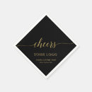 Search for black and gold napkins Cheers