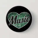 Recherche de coeur de musique badges Rétro