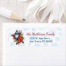 Search for festive floral return address labels Vintage