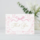 Search for pink bow thank you cards Baby girl
