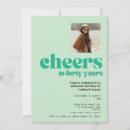 Search for retro 40th birthday invitations Cheers to 40 years