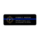 Search for thin return address labels Police retirement