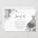 Search for grey sweet 16 invitations Dress