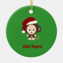 Search for cute monkey ornaments Santa