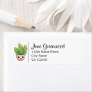Search for cartoon face return address labels Kawaii