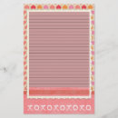 Search for love note stationery paper Red