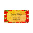 Search for red hibiscus return address labels Elegant