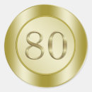 Search for 80th party stickers Gold