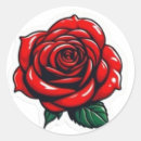 Search for beautiful red rose stickers Flower