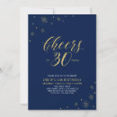 Search for cheers to 30 years invitations Gold