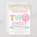 Search for doughnut 2nd birthday invitations Gold