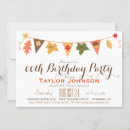 Search for fall leaves birthday invitations Orange