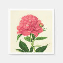 Search for vintage botanical print napkins Peony