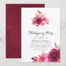 Search for floral thanksgiving invitations Burgundy