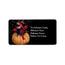 Search for witch cat return address labels Pumpkin