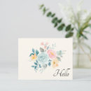 Recherche de bouquet bleu cartes postales Aquarelle