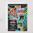 Recherche de pizza party invitations De bowling
