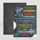 Search for chalkboard pool party invitations Swimming