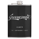 Search for groomsmen flasks Black and white