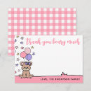 Search for beary much thank you cards Pink