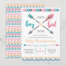 Search for arrow gender reveal invitations Boho
