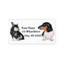 Search for puppies return address labels Dachshund