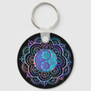 Recherche de mandala bleu porteclés Floral