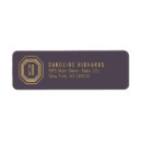 Search for purple and gold return address labels Stylish