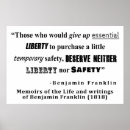 Search for benjamin franklin quote posters Liberty