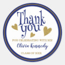 Search for blue and gold graduation stickers Typography