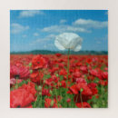 Recherche de coquelicots puzzles Champ