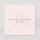 Recherche de rougissent le rose cartes visite Monogramme