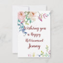 Search for best wishes on retirement cards Floral
