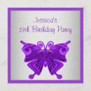 Recherche de mauve anniversaire invitations Blanc