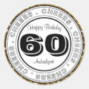 Search for elegant black gold birthday party stickers 60th