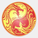 Search for red dragon stickers Yin yang