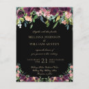 Search for burgundy black wedding invitations Botanical