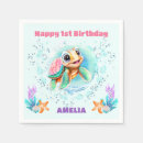 Recherche de tortue mer serviettes 1er anniversaire