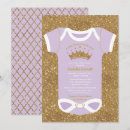 Search for purple princess baby shower invitations Lavender