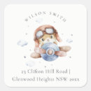 Search for air mail return address labels Airplane