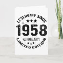 Recherche de 1958 anniversaire cartes Vintage