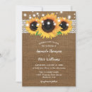 Search for burlap and sunflower wedding invitations Rustic