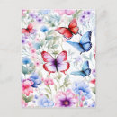 Search for butterfly pattern postcards Floral