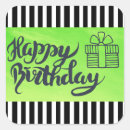 Search for green stripe stickers Birthday