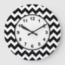 Recherche de zigzag noir et blanc horloges Moderne