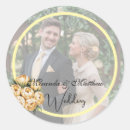 Search for yellow rose wedding stickers Green leaves