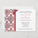 Search for black white red damask wedding invitations Floral