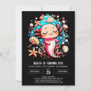 Search for sea creatures birthday invitations Whimsical